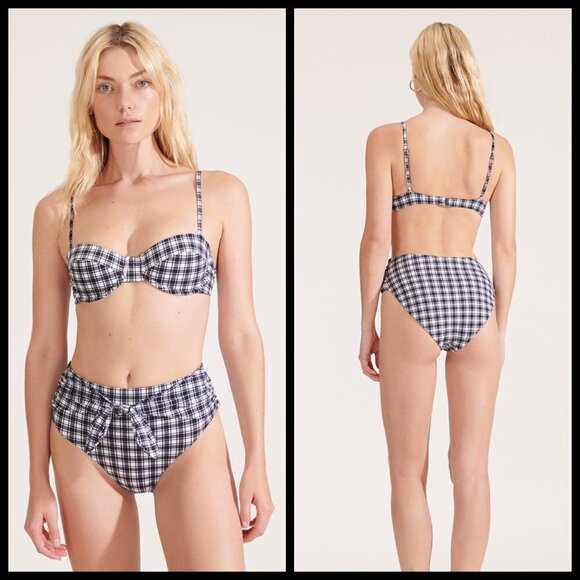 💕VERONICA BEARD💕 Bikini Set Dyer Top (L) + Azoia Tie-Waist Bottom (XL) NWT - Picture 1 of 16
